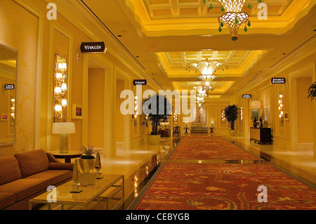 Entrances to conference rooms and ballrooms at the Wynn Encore hotel and casino in Las Vegas Stock Photo