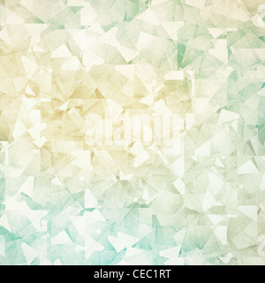 Grungy and grainy bleached abstract color background, made of many intersecting geometric figures, vintage paper texture Stock Photo