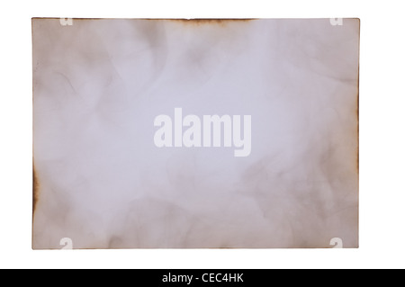 Old paper sheet isolated on white Stock Photo
