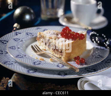 Walnut cake with dried figs Stock Photo