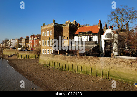 Exterior of 'The Dove' riverside pub ,Hammersmith, London Stock Photo