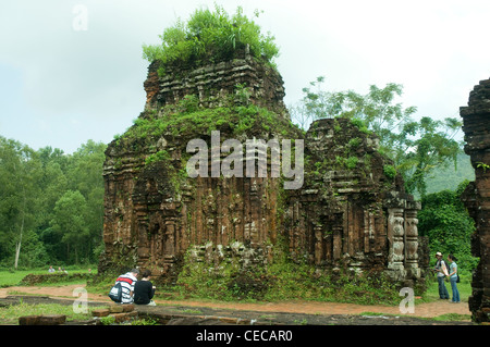 Splendid ruins at My Son in central Vietnam are heritage of the Cham culture dating to the 4th century Stock Photo