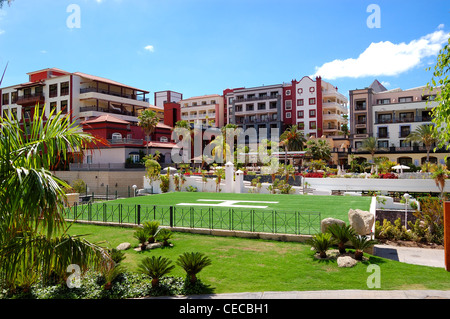 Helicopter landing site at the luxury hotel, Tenerife island, Spain Stock Photo