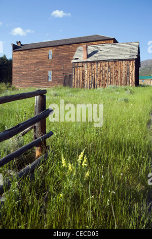 Elkhorn, a small ghost town in Jefferson County, was built during a silver rush in the Elkhorn Mountains, Montana. Stock Photo