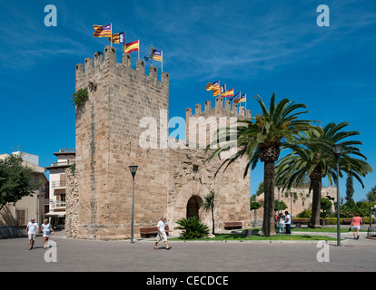 Gate of the city walls Alcudia Old Town Mallorca Balearics Spain Stock Photo