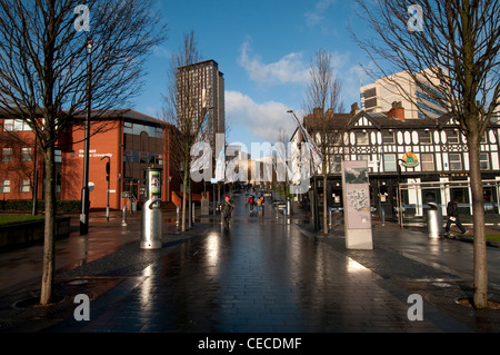 Looking up Howard Street from the A61 Sheffield City Centre, South Yorkshire UK Stock Photo