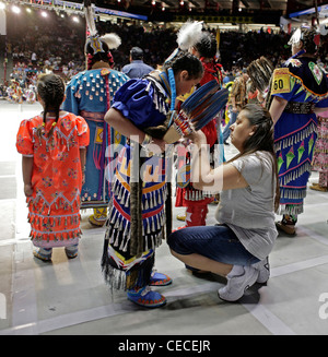 Albuquerque, New Mexico. Participants in The Gathering of Nations, an annual event presented as The Biggest Powwow in the World. Stock Photo