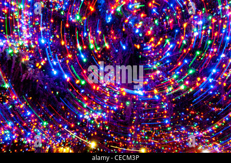 Christmas lights abstract Stock Photo