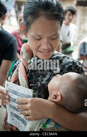 30th of October 2007, Mae Sot, Thailand. Daily life of refugees from Burma in refugee camp on Burma - Thailand border. Stock Photo