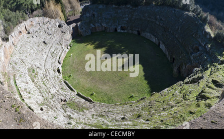 Ancient Roman amphitheatres, Sutri, central Italy. Stock Photo