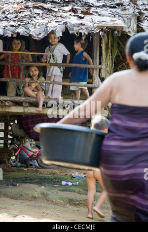 30th of October 2007, Mae Sot, Thailand. Daily life of refugees from Burma in refugee camp on Burma - Thailand border. Stock Photo