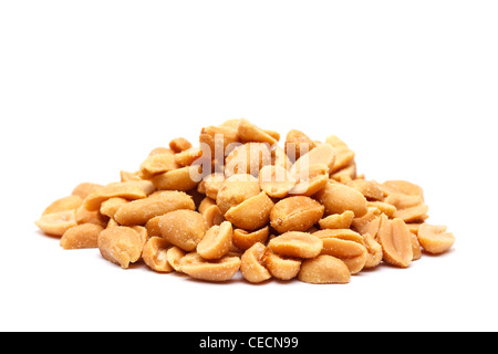 Peanuts on white background Stock Photo