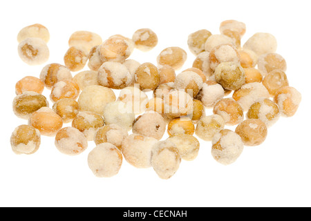 Pile of salted Wasabi peas snack Stock Photo