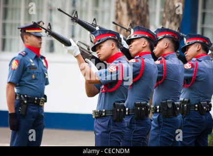 Members of Philippine National Police Stock Photo