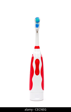 Electric toothbrush on white background Stock Photo