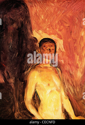 Edvard Munch Self Portrait in Hell 1903 Stock Photo