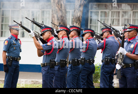 Members of Philippine National Police Stock Photo