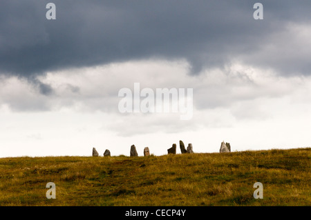 Callanish III stone circle on the Island of Lewis in the Outer Hebrides, Scotland Stock Photo