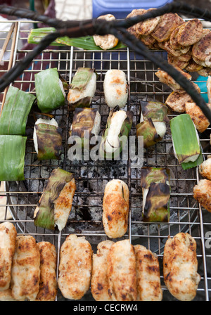 Cooked Bananas on sale at Bến Thành Market Stock Photo