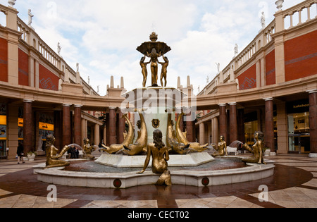 Barton Square at INTU Trafford Centre in Manchester.  Showing classical fountains Stock Photo