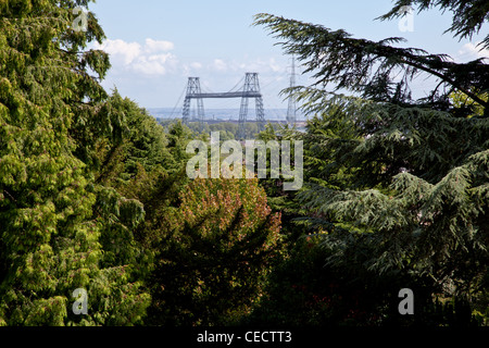 Transporter bridge in Newport, one of only six left in the world, 100 years old and still working Stock Photo