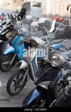 scooters for hire in Rome Italy Stock Photo