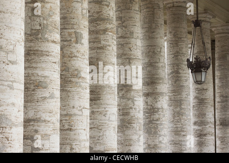 The Massive pillars and light St. Peter's Basilica Basilica di San Pietro Vatican city Rome Stock Photo