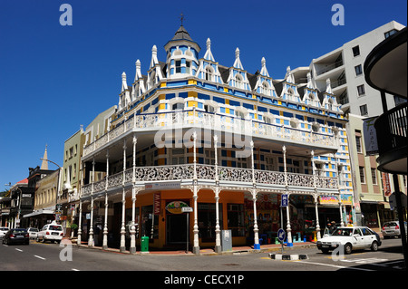 Colourful colonial building on Long Street, Cape Town, Western Cape, South Africa Stock Photo