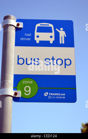 Bus stop sign Stock Photo