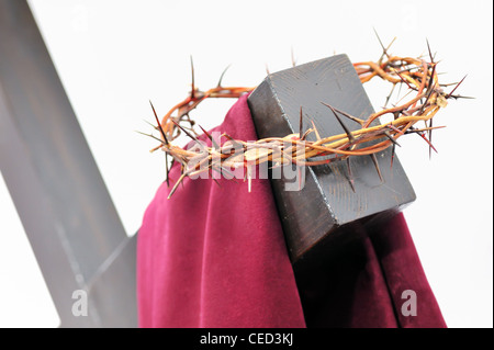 the crown of thorns and the cross Stock Photo