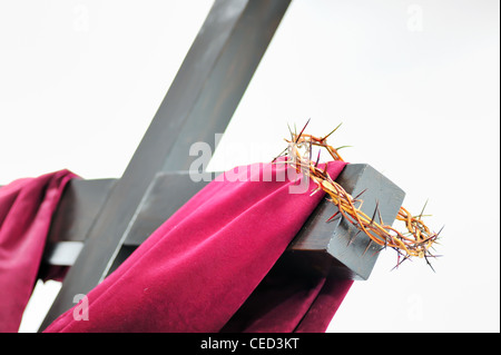 the crown of thorns and the cross Stock Photo