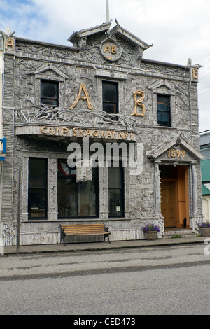 Arctic Brotherhood Building in the historic town of Skagway, Alaska, USA Stock Photo