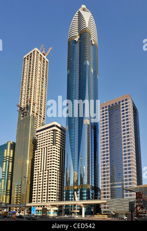 Skyscraper with a glass facade, Rose Rayhaan Hotel, Sheikh Zayed Road