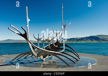 Solfar Suncraft in Reykjavik on Iceland Stock Photo