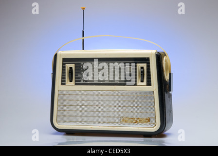 Old-fashioned soviet personal radio receiver. Stock Photo