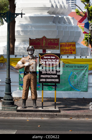 Dummy Traffic Policeman Bangkok Thailand Stock Photo