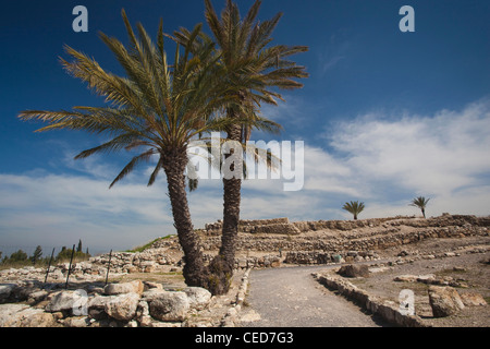 Israel, North Coast, Megiddo, Megiddo National Park, also known as Armageddon, ruins of ancient city Stock Photo