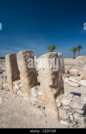 Israel, North Coast, Megiddo, Megiddo National Park, also known as Armageddon, ruins of ancient city Stock Photo