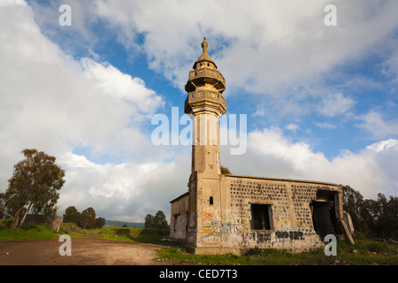 Israel, Golan Heights, bombed former Syrian mosque abandoned during the Six Day War of 1967 Stock Photo