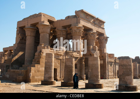 Double entrance to the Temple of Kom Ombo, Aswan, Egypt Stock Photo