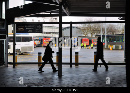 Buchanan Street bus station in Glasgow city centre, Scotland, uk Stock Photo