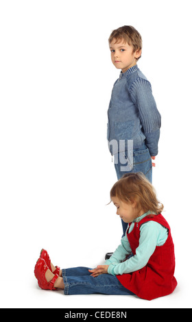 boy with girl represent  letter J Stock Photo