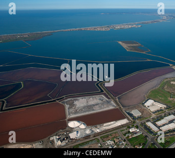 aerial photograph salt ponds San Diego Bay, California Stock Photo