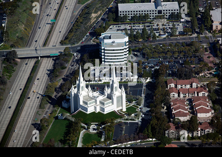 aerial photograph San Diego California Temple La Jolla, California Stock Photo