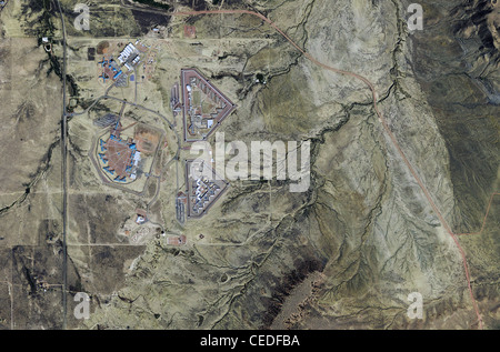 aerial photo map United States Penitentiary, Administrative Maximum Facility federal supermax prison facility Florence Colorado Stock Photo