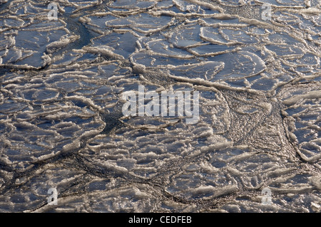 Patterns in sea ice Stock Photo