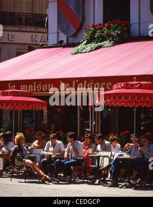La Maison de L'Alsace restaurant, Avenue des Champs-Élysées, Paris, Île-de-France, France Stock Photo