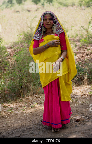 Ethnic Costume and lifestyle of the Lambani tribe of India Stock Photo