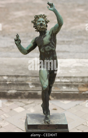 The bronze statue of the dancing satyr in the Dancing Satyr Museum of ...