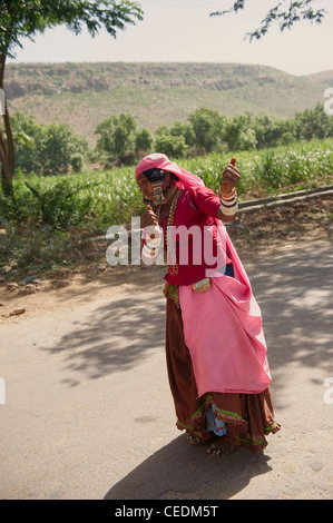 Ethnic Costume and lifestyle of the Lambani tribe of India Stock Photo